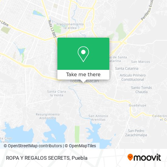 Mapa de ROPA Y REGALOS SECRETS