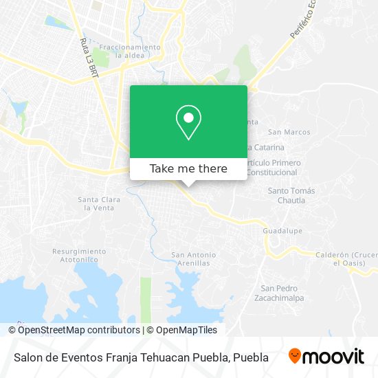 Salon de Eventos Franja Tehuacan Puebla map