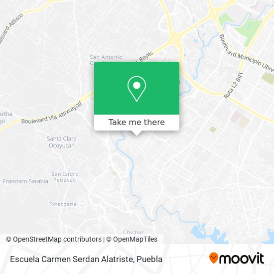 Escuela Carmen Serdan Alatriste map