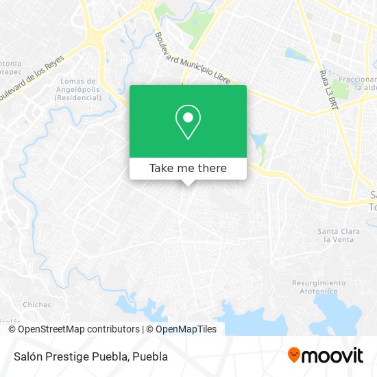 Salón Prestige Puebla map