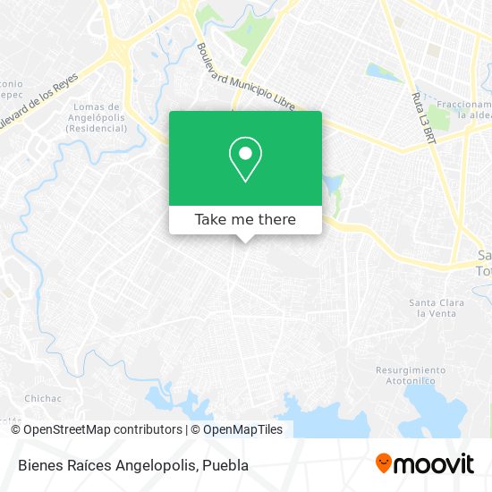 Bienes Raíces Angelopolis map
