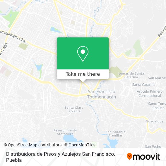 Distribuidora de Pisos y Azulejos San Francisco map