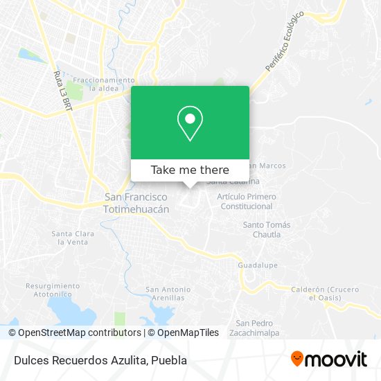 Dulces Recuerdos Azulita map