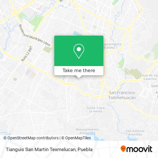 Mapa de Tianguis San Martin Texmelucan