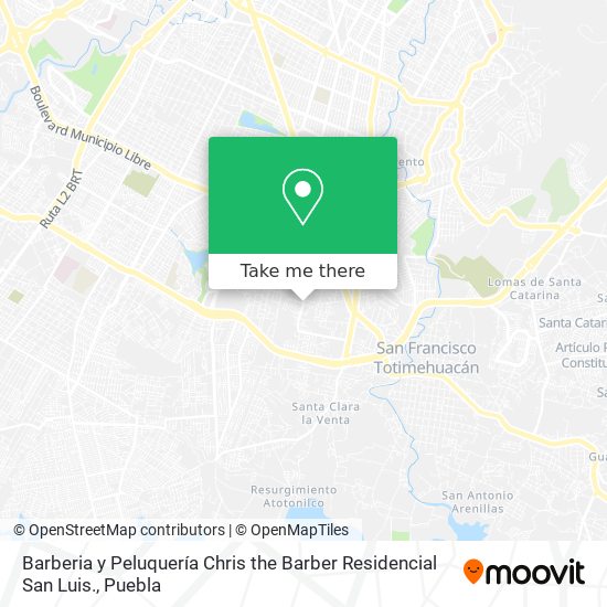 Mapa de Barberia y Peluquería Chris the Barber Residencial San Luis.