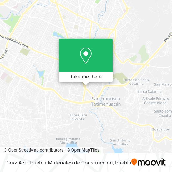 Cruz Azul Puebla-Materiales de Construcción map