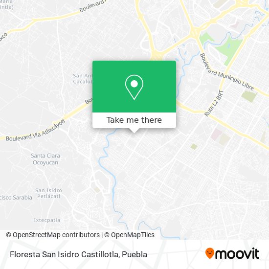 Floresta San Isidro Castillotla map