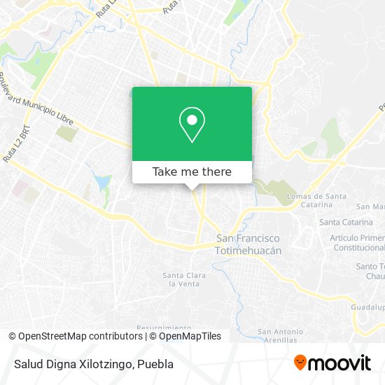 Salud Digna Xilotzingo map