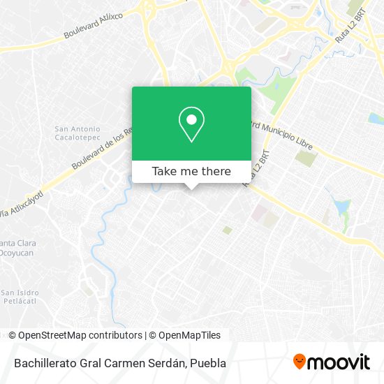 Bachillerato Gral Carmen Serdán map