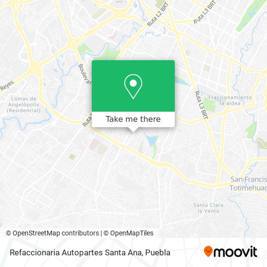 Mapa de Refaccionaria Autopartes Santa Ana