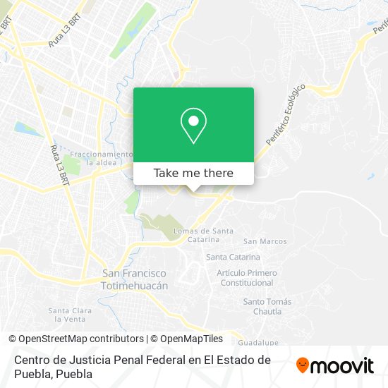 Centro de Justicia Penal Federal en El Estado de Puebla map