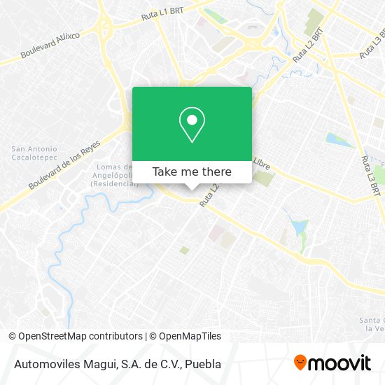 Mapa de Automoviles Magui, S.A. de C.V.