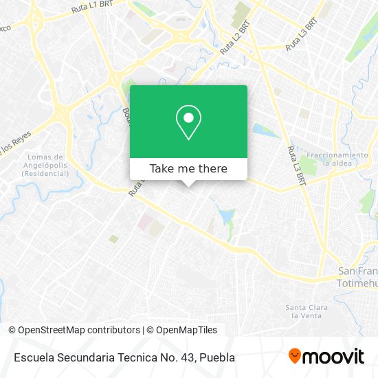 Escuela Secundaria Tecnica No. 43 map