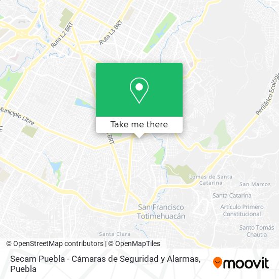 Secam Puebla - Cámaras de Seguridad y Alarmas map