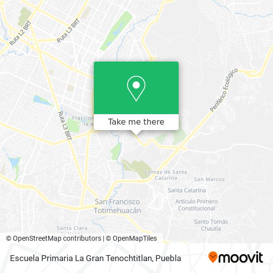 Mapa de Escuela Primaria La Gran Tenochtitlan