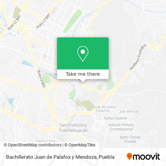 Mapa de Bachillerato Juan de Palafox y Mendoza