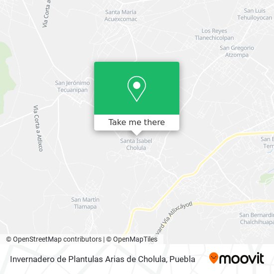 Mapa de Invernadero de Plantulas Arias de Cholula