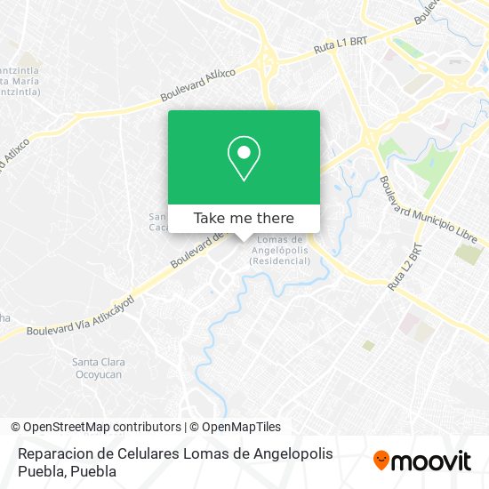 Reparacion de Celulares Lomas de Angelopolis Puebla map