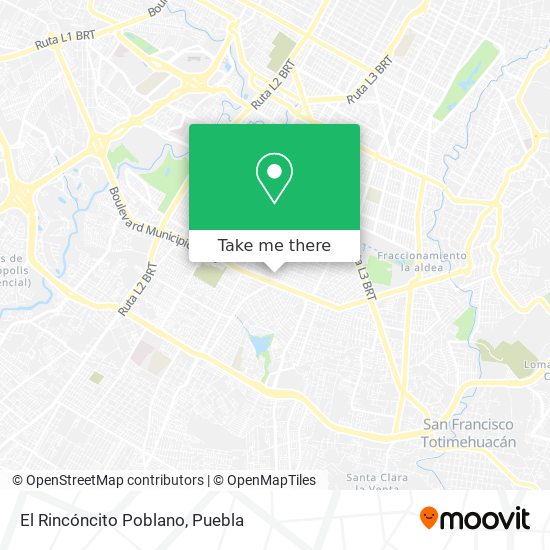 El Rincóncito Poblano map