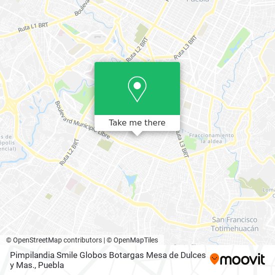 Mapa de Pimpilandia Smile Globos Botargas Mesa de Dulces y Mas.