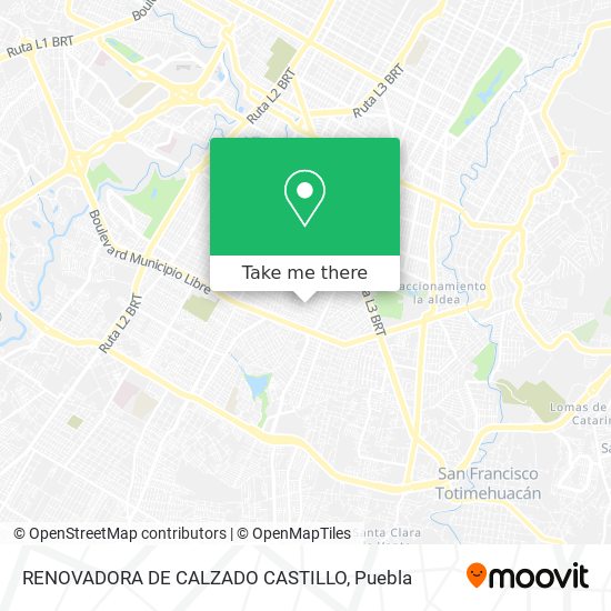RENOVADORA DE CALZADO CASTILLO map