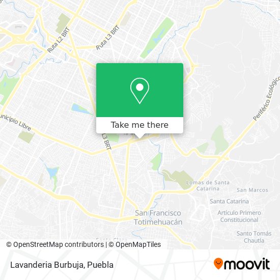 Mapa de Lavanderia Burbuja