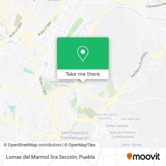 Lomas del Marmol 3ra Sección map
