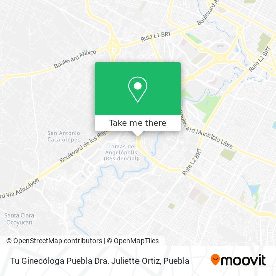 Tu Ginecóloga Puebla Dra. Juliette Ortiz map