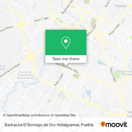 Mapa de Barbacoa El Borrego de Oro Hidalguense