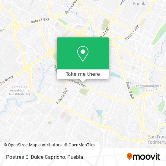 Postres El Dulce Capricho map