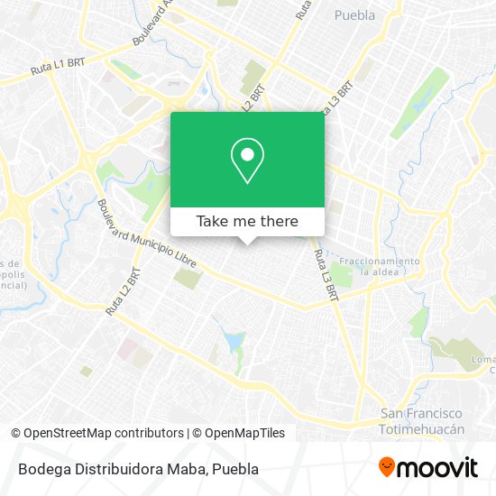 Mapa de Bodega Distribuidora Maba