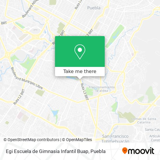 Mapa de Egi Escuela de Gimnasia Infantil Buap