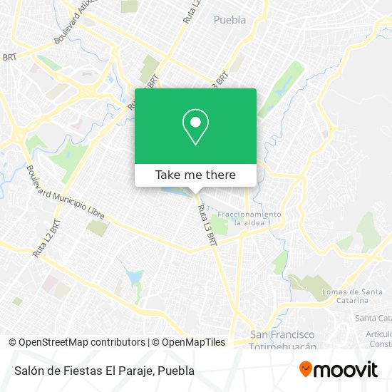 Salón de Fiestas El Paraje map