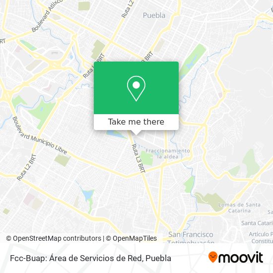 Fcc-Buap: Área de Servicios de Red map