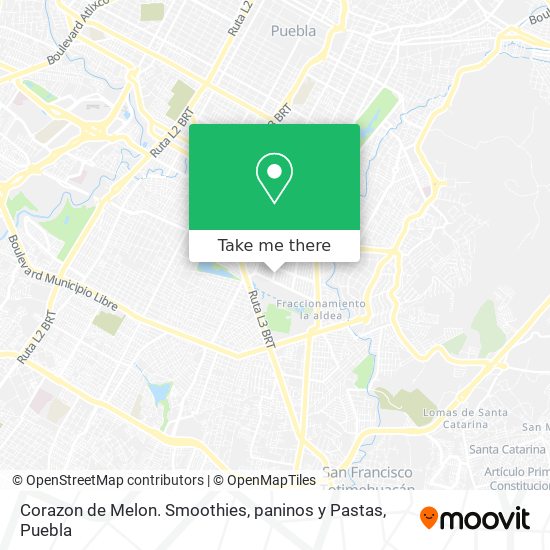 Corazon de Melon. Smoothies, paninos y Pastas map