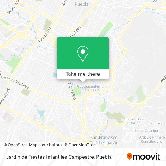 Mapa de Jardin de Fiestas Infantiles Campestre