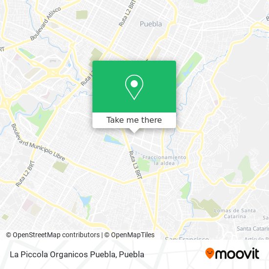 La Piccola Organicos Puebla map