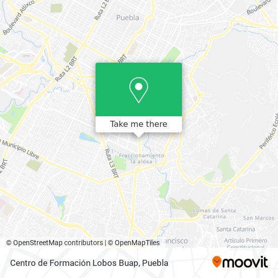 Centro de Formación Lobos Buap map