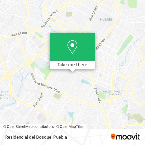 Mapa de Residencial del Bosque