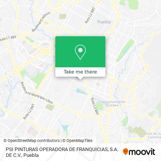 PSI PINTURAS OPERADORA DE FRANQUICIAS, S.A. DE C.V. map