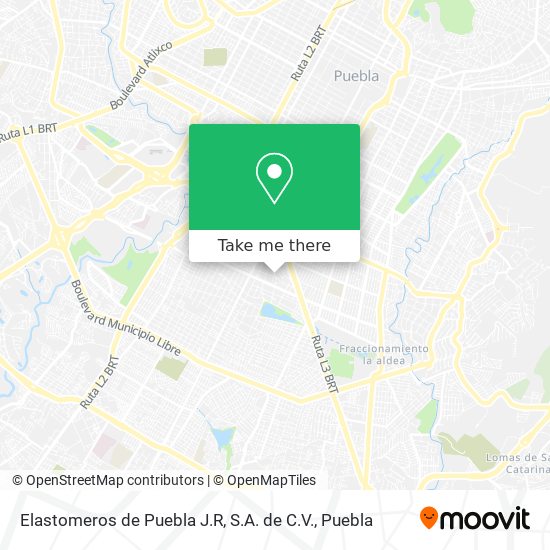 Elastomeros de Puebla J.R, S.A. de C.V. map