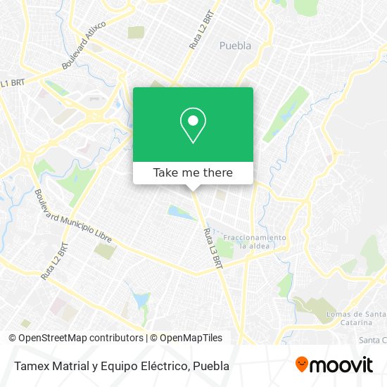 Mapa de Tamex Matrial y Equipo Eléctrico