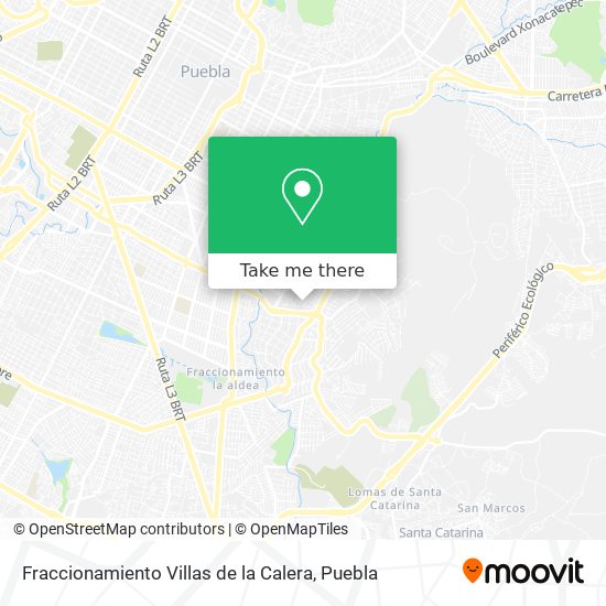Fraccionamiento Villas de la Calera map