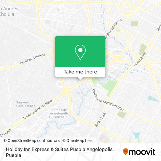 Holiday Inn Express & Suites Puebla Angelopolis map