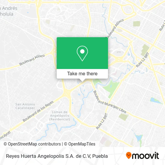 Reyes Huerta Angelopolis S.A. de C.V map