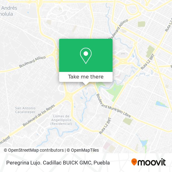 Peregrina Lujo. Cadillac BUICK GMC map
