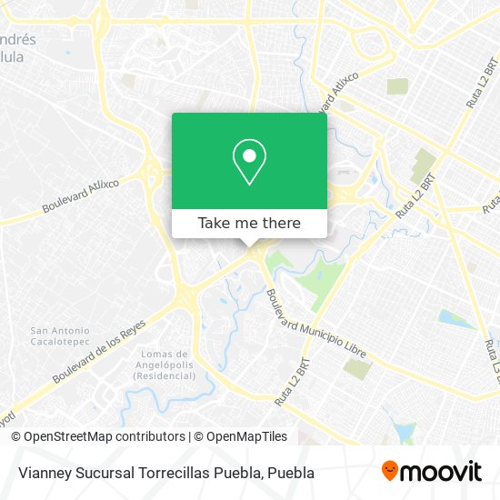 Mapa de Vianney Sucursal Torrecillas Puebla