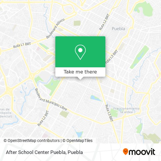 Mapa de After School Center Puebla