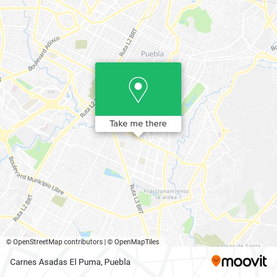 Carnes Asadas El Puma map