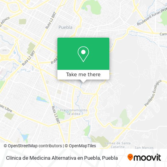 Clínica de Medicina Alternativa en Puebla map